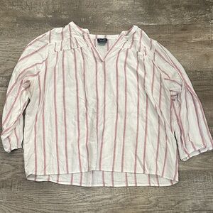 Splendid Ivory Top with Red Stripes‎